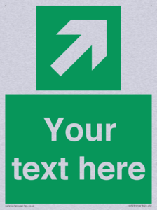 Custom Arrow Top Right Sign